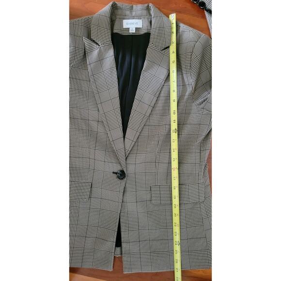 Evereve Women's Plaid Blazer Jacket Single Button Size Medium Academia Fall - Picture 8 of 8